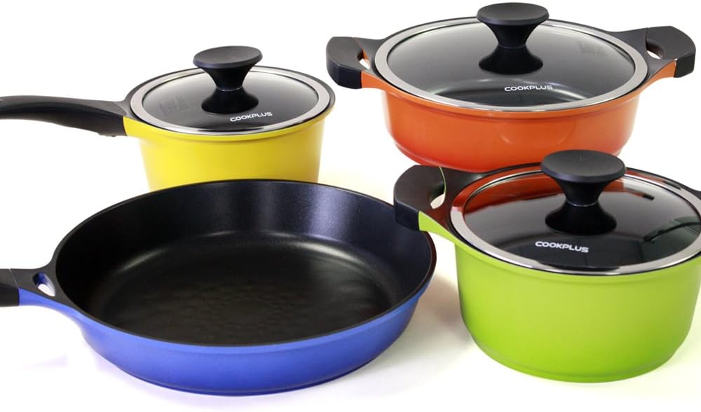 Lock & Lock Cookplus Vitamin PFOA FREE NON Stick Cookware set 7Pieces