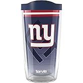 Tervis NFL New York Giants - Forever Fan Made in USA Double Walled Insulated Tumbler Travel Cup Keeps Drinks Cold & Hot, 16oz, Classic