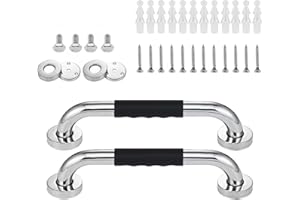 12 Inch Grab Bar 2 Pack Safety Bath Bar for Bathtubs and Showers Seniors Anti Slip Safety Grab Bar Handicap Grab Rails Stainl