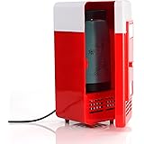 Lychee 5V USB Power Operated Portable Mini Fridge With Cooling and Heat Function,Cool Refrigerator For Office Desktop PC Car