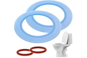 Impresa Toilet Canister Flush Valve Seal & Ring Kit Compatible with American Standard Champion 4/Eljer 4-2-Pack Blue - Leak-Resistant Rubber Toilet Gaskets - Replacement Canister Flush Valve Seal