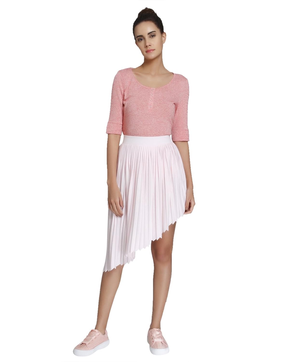 vero moda women's asymmetric midi skirt
