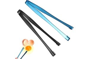 2pcs Egg Chalaza Membrane Removal Tool, Stainless Steel Toothed Egg Chalaza Remover Eggshell Fragment Remover Kitchen Tongs f