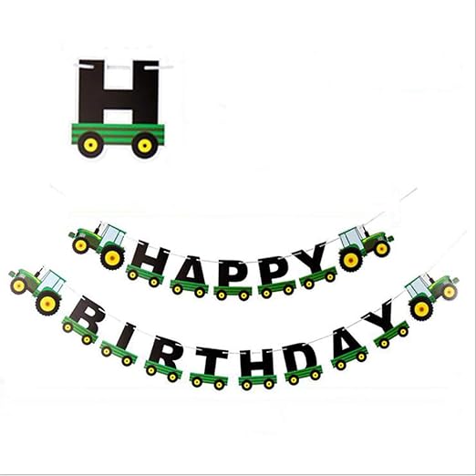 Amazon Com Zaling Party Construction Car Happy Birthday Banner