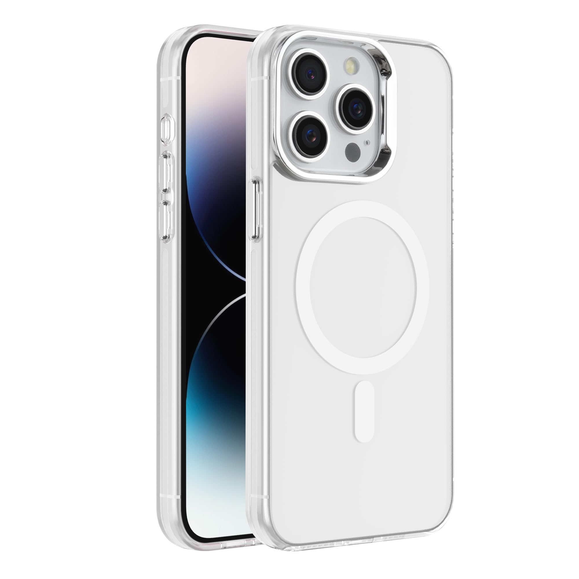 S. Tedazo Magnetic Case for iPhone 14 Pro Max (6.7 inch) Compatible with Magsafe,[Not Yellowing] Slim Thin Shockproof Cover for iPhone 14 Pro Max-Silver