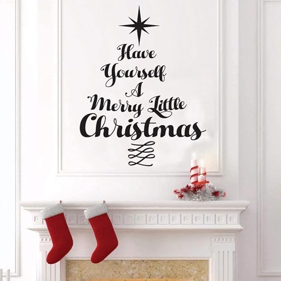 Amazon.com : Christmas Quote Vinyl Christmas Tree Home Decoration Holiday Merry Christmas