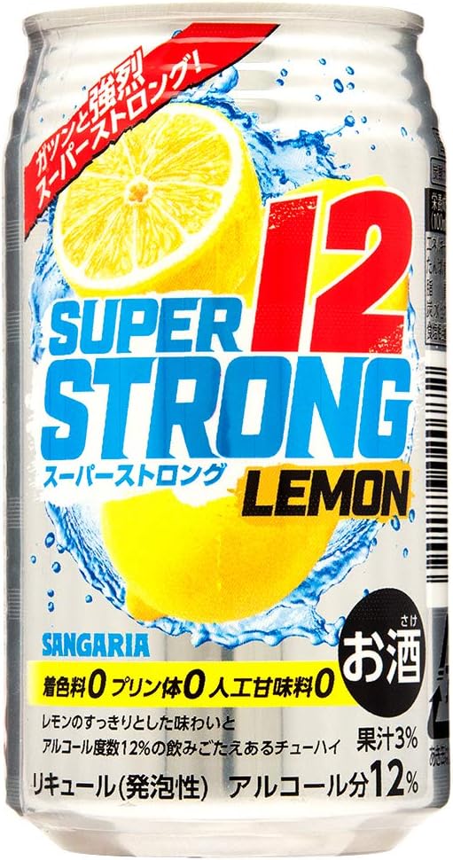 Amazon Co Jp スーパーストロングチューハイレモン チューハイ 350ml 24本 食品 飲料 お酒