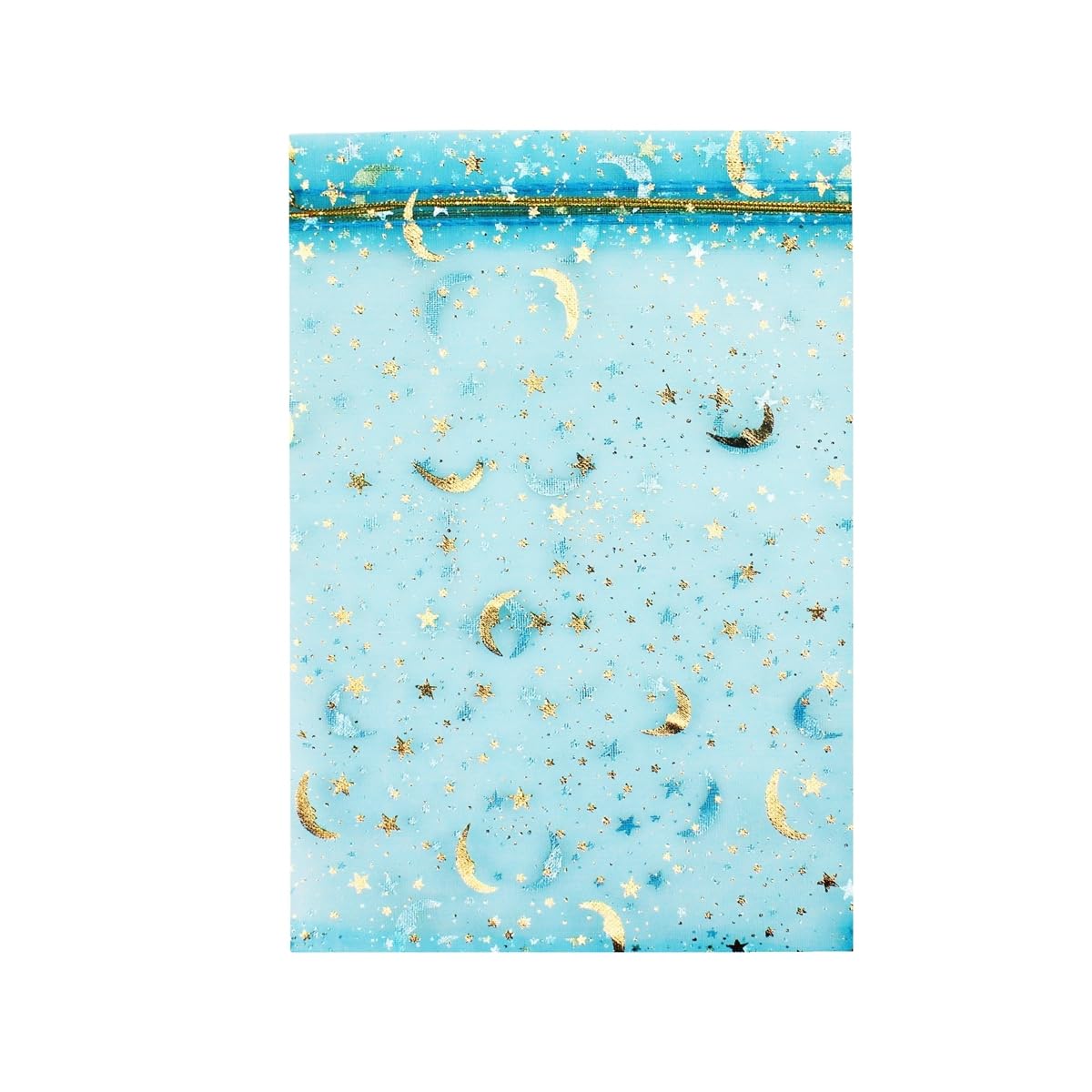 QIANHAILIZZ 100 Pack 7x9 Inch Moon Star Organza Jewelry Gift Pouch Candy Pouch Drawstring Wedding Favor Bags MS17 (turquoise)