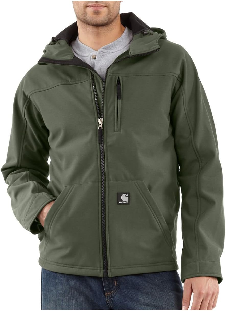 Men's Carhartt Soft Shell WP Active Jacket OILVE LRG TLL at Amazon Men