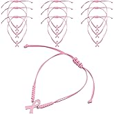 Gifts for Breast Cancer Patients – 10 Pcs Pink Ribbon Awareness Bracelets with Individual Packaging, Adjustable Bracelets for Hope & Unity, Charity Events, Fundraising, and Support Activities