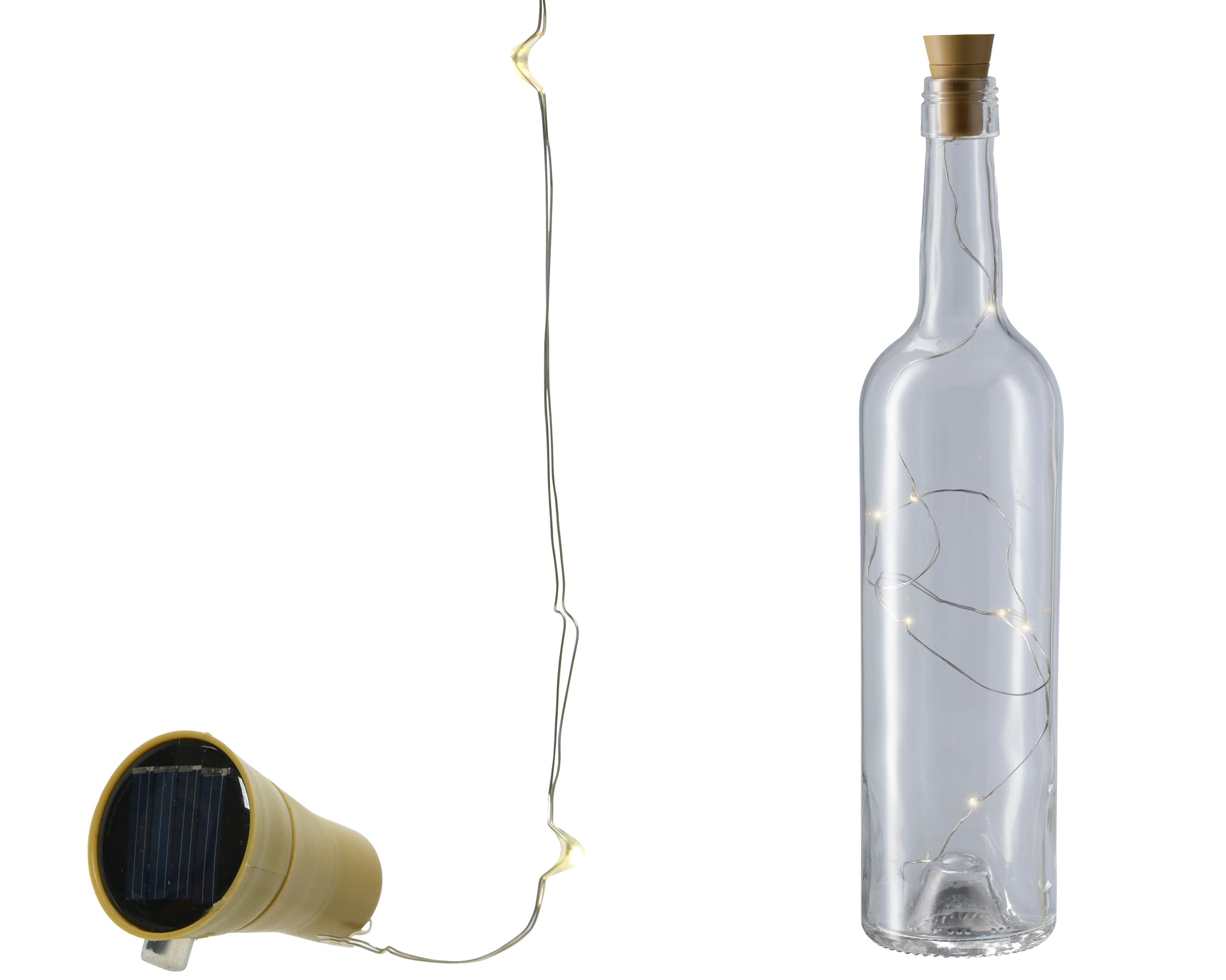 SOLAR 83334 Stopper with Solar MicroLED for Bottle, Transparent, 75 cm