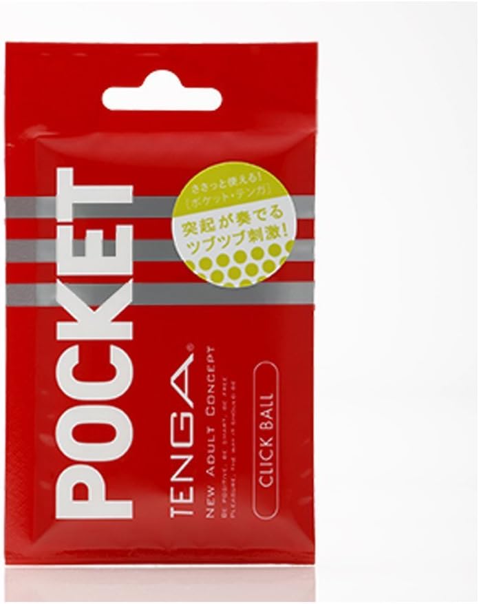 Pocket Tenga Click Ball Red 2 Piece Silicone Based Sexual Lubricants