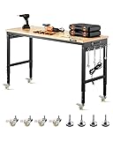 VEVOR Adjustable Workbench, 60 Inch Work Bench with