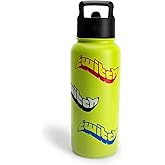 Twitch 32oz Water Bottle Straw Lid - Green Warped Twitch