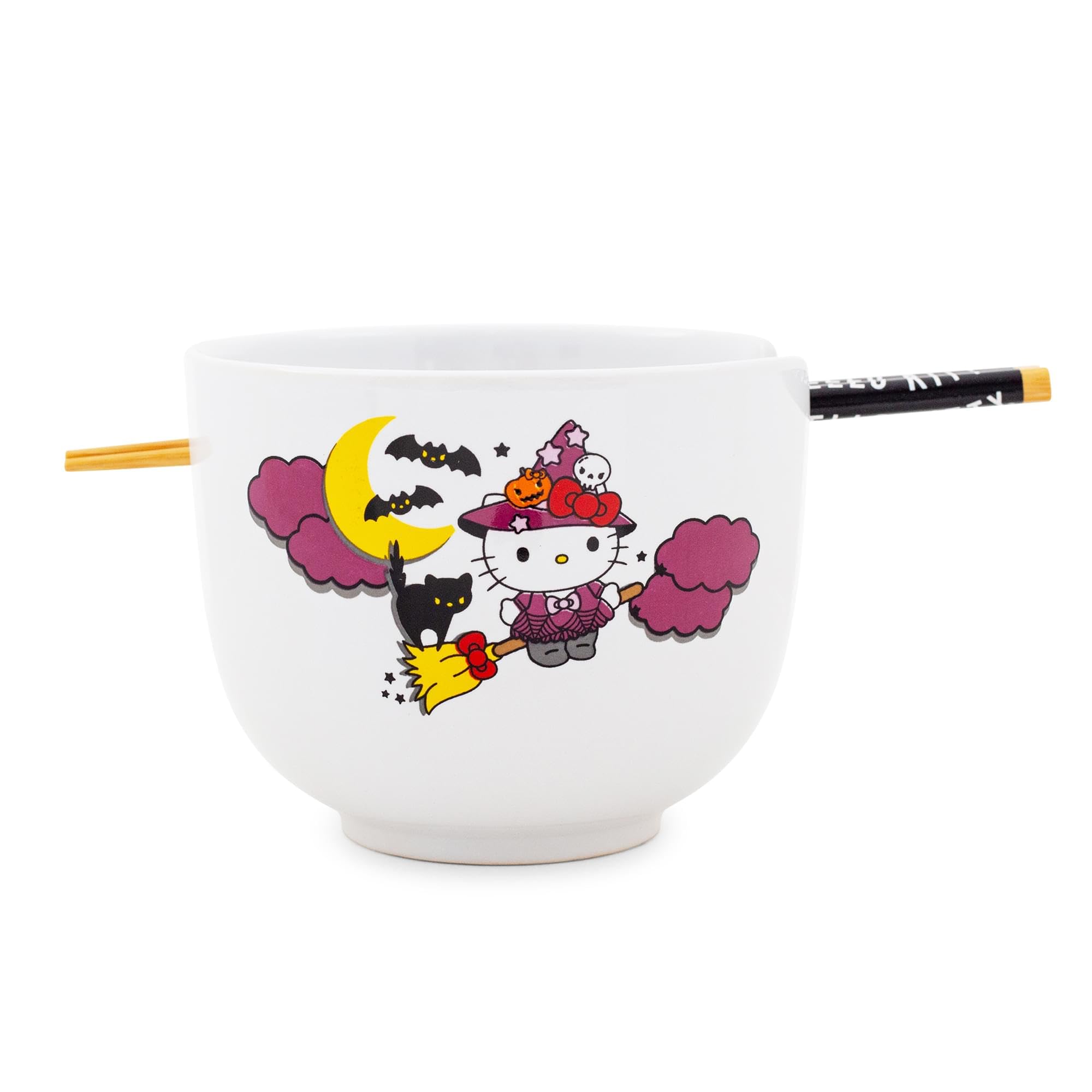 Hello Kitty Sanrio Hello Kitty Witch 20-Ounce Ceramic Ramen Bowl and Chopstick Set