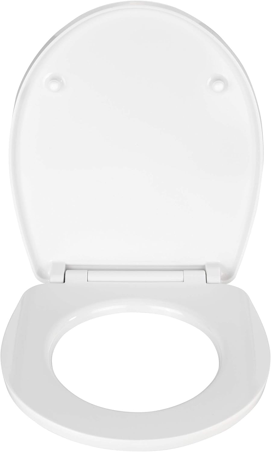 WENKO 21758100 Toilet seat Frog News Acrylic - soft closing mechanism, Fix-Clip, Duroplast, 38.8 x 45 cm, White - Image 3