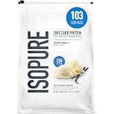 Isopure Zero Carb Whey Isolate Protein Powder, Creamy Vanilla 7.5 LB | 25g Protein Per Serving, 100% Whey Protein Isolate, Gluten Free, with Added Vitamins for Immune Support &amp; Muscle Recovery