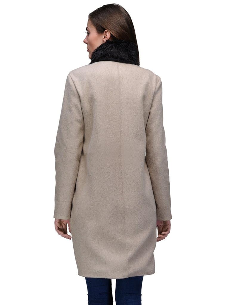 natty india cream wool blend and feather women's western wear jacket