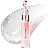 SKINTIFIC Brightening Lip Serum, Hydrating, Plumping &amp; Glossing | Tinted Lip with Peptide,Squalane &amp; VC, Lip Balm for Smooth Healthy-Looking Lips, Cooling Metal Applicator(00 Clear)