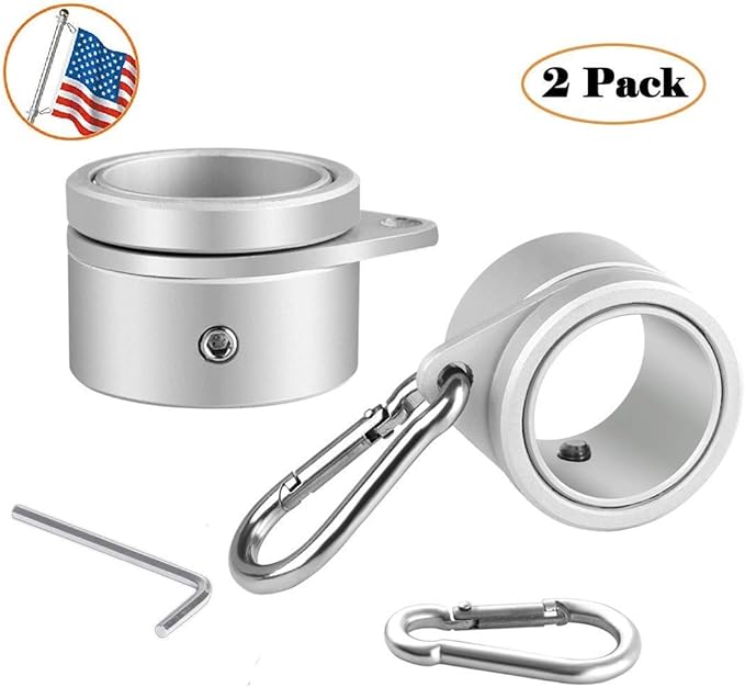 Aluminum Alloy Flag Pole Rings, 360° Rotating Flagpole