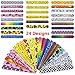 JOSENI 72 PCs Slap Bracelets Toys Party Favors Pack (24 Designs) with Colorful Hearts Emoji Peace Animal Prints-Birthday School Classroom Prize For Kids Boys Girls