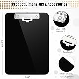 Hongri Plastic Clipboard with Pen Holder 12.5 x 9 in Pack of 6 Black view 3