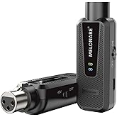 Melonare Plug on UHF 900MHz XLR Wireless Microphone Adapter, XLR Wireless Audio Transmitter & Receiver System, 164ft Range, +48V Phantom Power for Mic, Audio Mixer and PA Setup (MX-1)