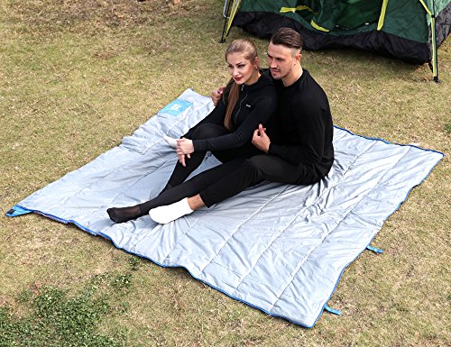 Hollegend Sleeping Bag - Envelope Lightweight Portable,Waterproof,Machine Washable,Perfect for Camping,Hiking,Backpacking,Traveling and Outdoor Activities (Sky Blue/Gray) - Thumbnail 6