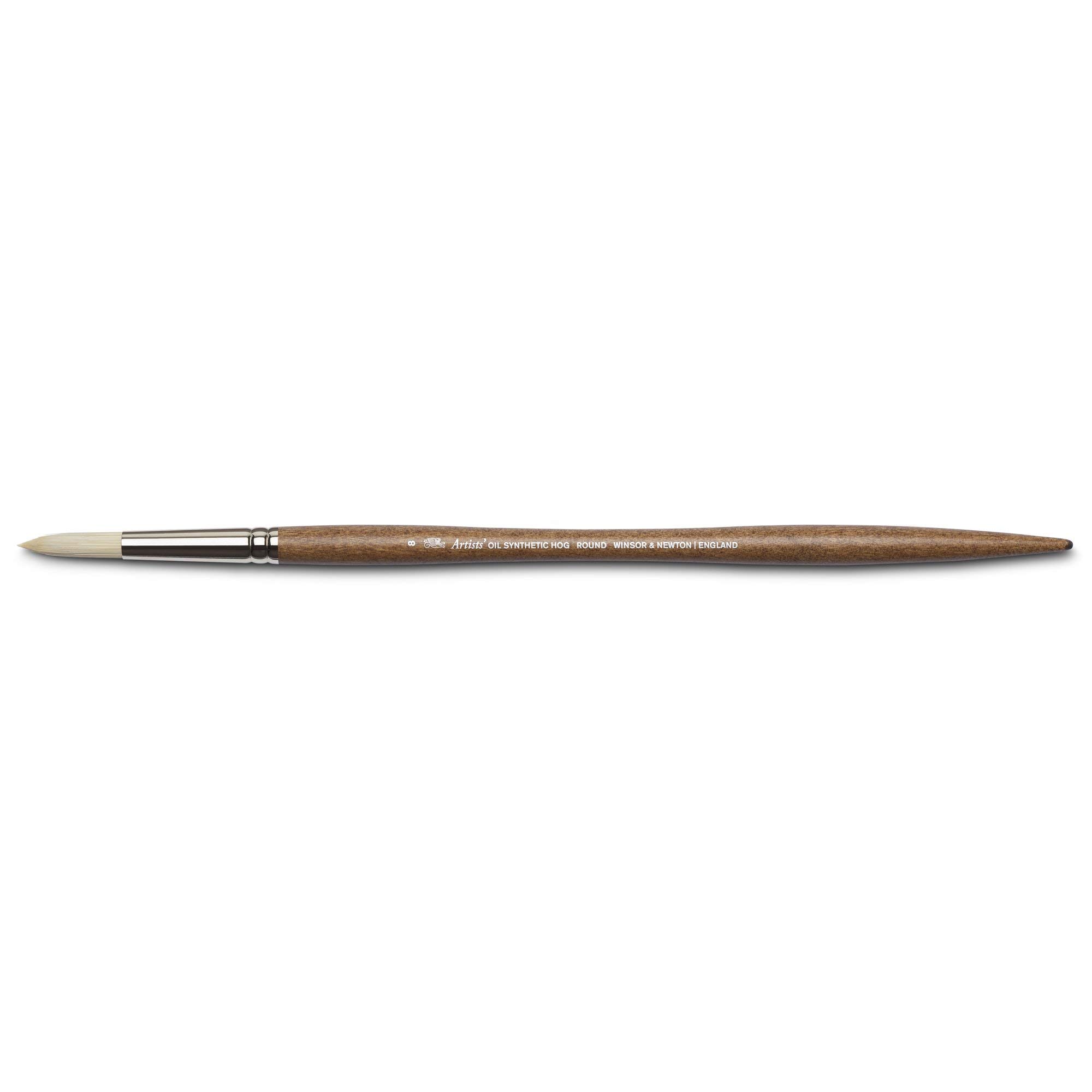 Winsor & Newton Oil Painting Brush, Synthetic, Brown, Nr. 8-Rundpinsel