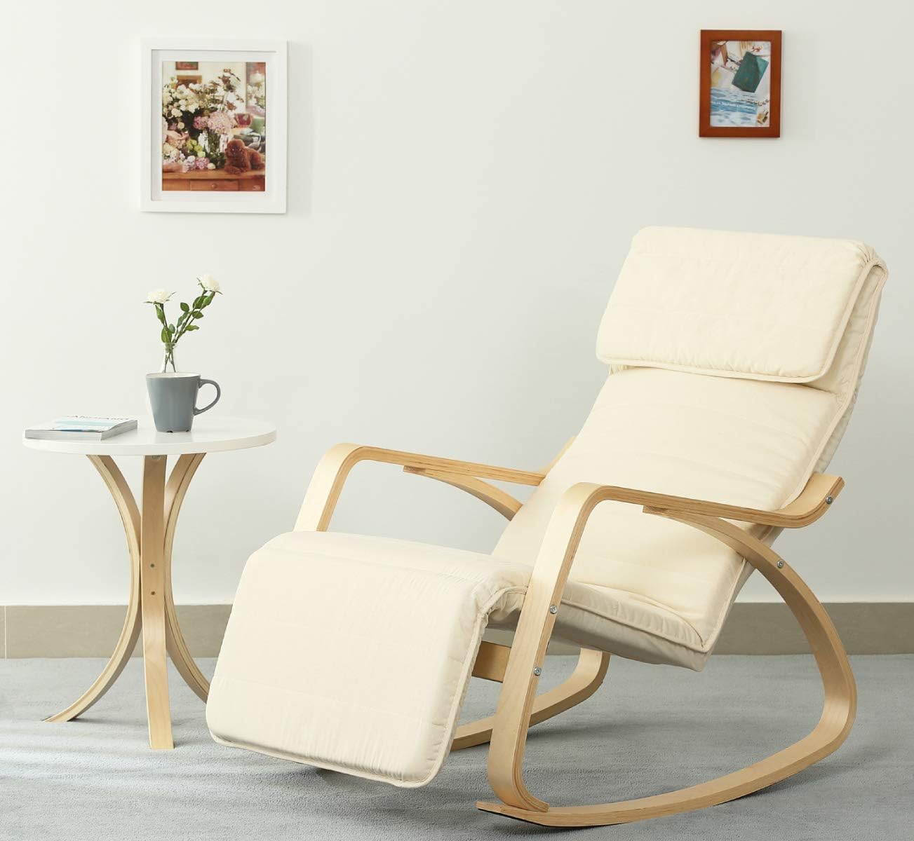 Black Nursery For Living Room Arcalt Comfy Rocking Chair Relax Chair Lounge Chair For Relaxing Home Kitchen Furniture Umoonproductionscom