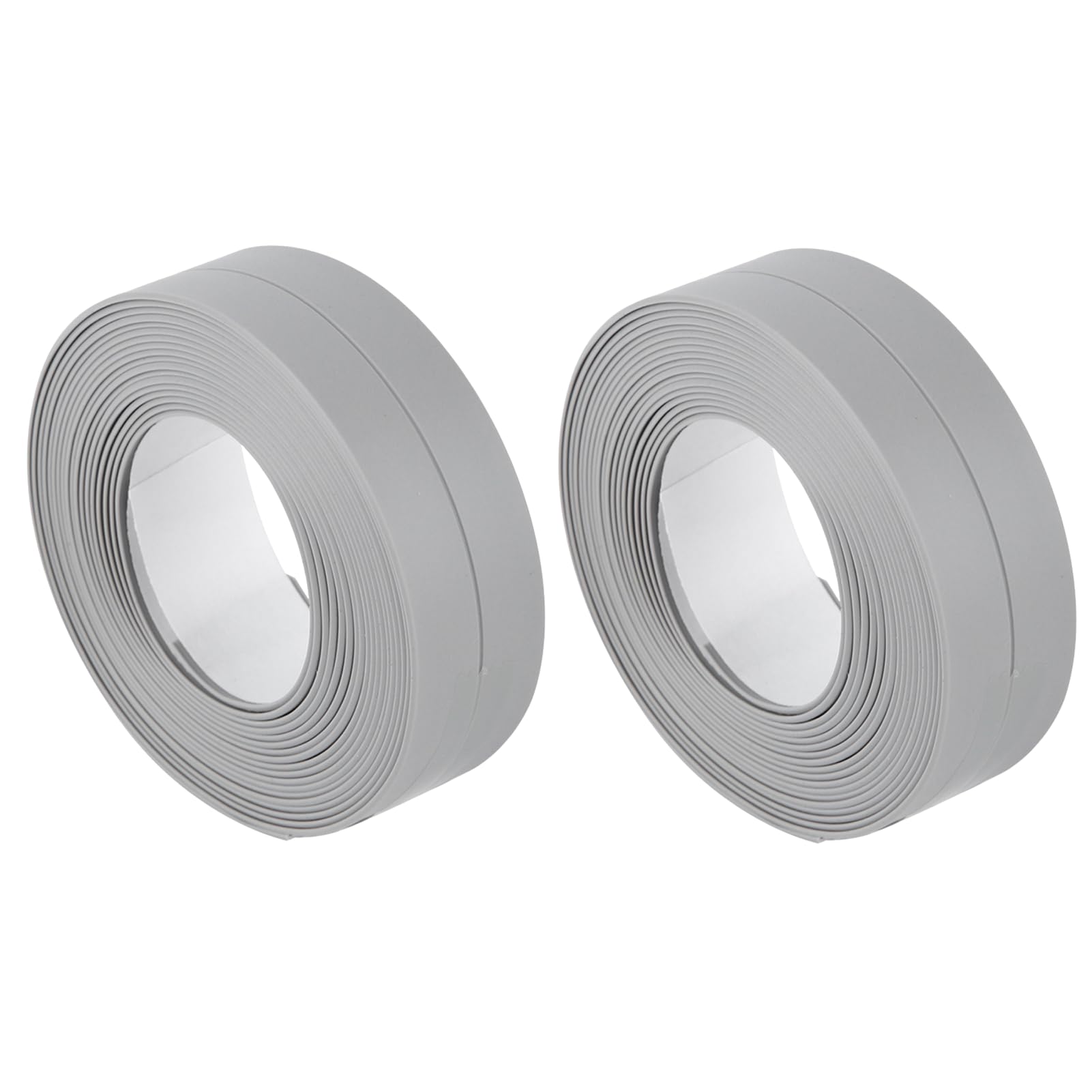 2 Roll Bath Sealant Strip, PVC Waterproof Tile Finishing Trim Self Adhesive Sealing Tape Caulk Strip Sealant Tape for Bathroom Kitchen Toilet Wall Corner(Grey 0.86inch x 10.5ft)