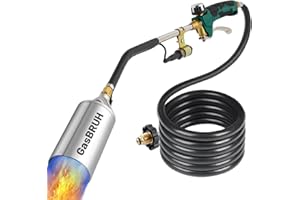 GasBRUH Propane Torch Burner Weed Torch,360,000 BTU Heavy Duty Blow Torch with Turbo Trigger and 10 FT Hose,propane weed burner torch with Igniter,Flame throwe for Weed,Garden,Wood,Charcoal,Ice Snow