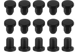 uxcell 15Pcs Silicone Hole Plug, Waterproof Solid T-Shaped Rubber Stoppers Bottle Seal Tube Pipe Plugs End Cap for 6.3mm/0.25