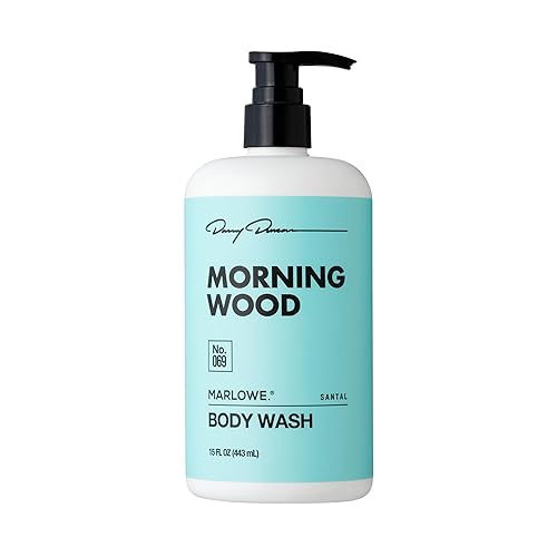 MARLOWE. No. 069 Morning Wood Mens Body Wash 15 Fl Oz, Moisturizing Natural Willow Bark & Green Tea Extracts, Refreshes, Santal Scent