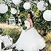 Paxcoo 13 Packs White Paper Lanterns with Assorted Sizes for Wedding Party Decorations