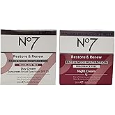No. 7 No Restore and Renew Face Neck Multi Action Fragrance Free Cream - Day Night Bundle 1.69 fl oz Each by SPF 30 in 2 Pack (1.69 Ounce) jt56191