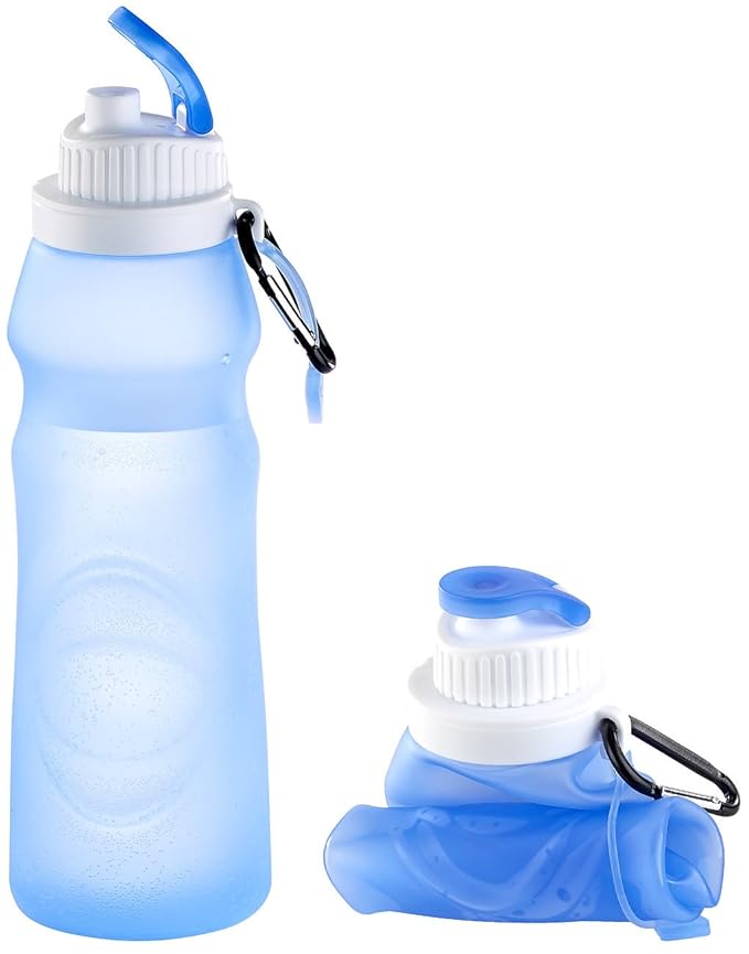Semptec Urban Survival Technology Silikon Flasche: Faltbare Silikon-Trinkflasche, 550 ml, lebensmittelecht, BPA-frei (Silikon