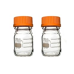 Pyrex Round Media Storage Bottle with GL45 Screw