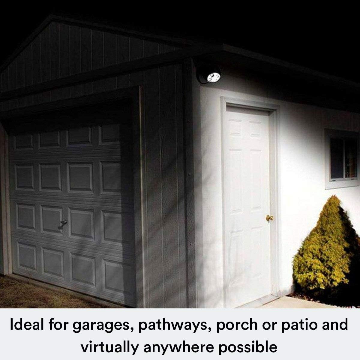 Trimming Shop Battery Powered Motion Sensor Light with White 7 LED Adjustable Head ABS Body Auto Night Detection for Indoor Outdoor Wall Shed Porch Stairs Garden Or Bathroom Lighting Use - Image 4