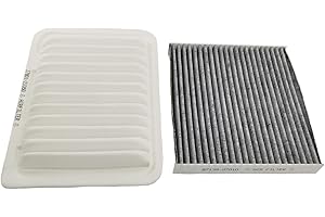 GaeaAuto Engine Air Filter & Carbon Cabin Air Filter fit for Corolla(2009-2019) Matrix(2009-2014) Yaris(2007-2018) Scion xD(2008-2014) Vibe(2009-2010) #87139-07010 17801-0T030 17801-21050