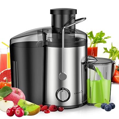 Easehold Juicer Machines Extractor 400W Centrifugal Juicers Electric Anti-Drip Dual Speed BPA-Free with Juice Jug and Pulp Container for Fruit