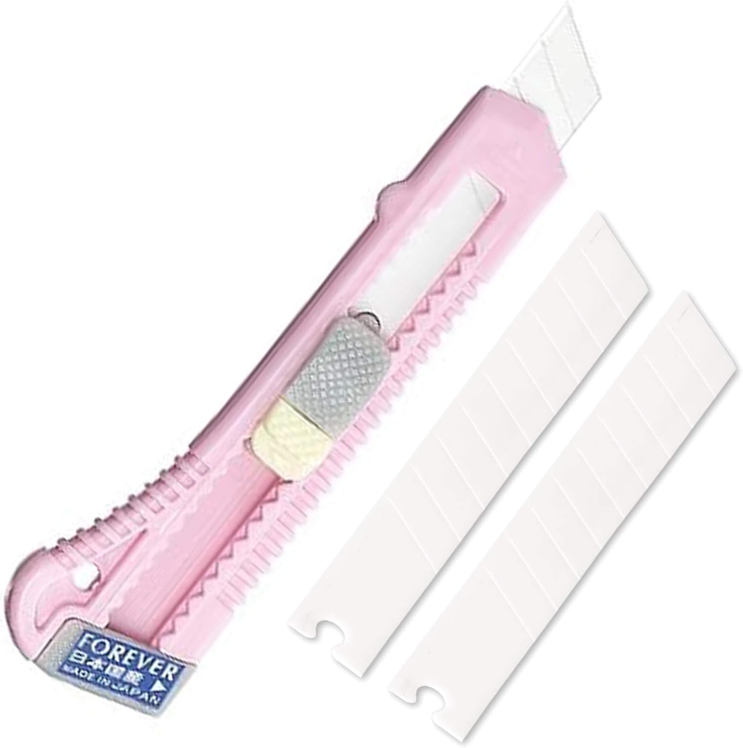 Amazon 日本製 セラミック製カッターナイフ オルセラカッターlクリップ付き ピンク 替刃2枚 カッター替刃 文房具 オフィス用品