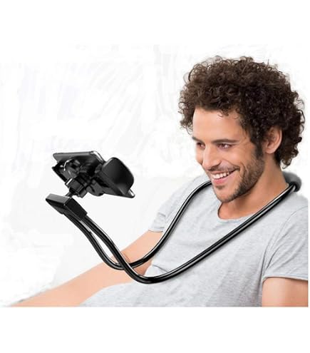 LYTIVAGEN Soporte De Cuello Universal Para Móvil Y Tablet – Ajustable, Rotación 360°, Aleación Aluminio-magnesio