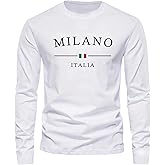 SOLY HUX Men's Casual Graphic Tees Letter Print T Shirt Long Sleeve Crewneck Casual Tops