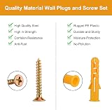 Sheryl&Rain 100Pcs Screws & Wall Plugs Set M6 M8 4 Sizes Rawl Plug Kit view 4
