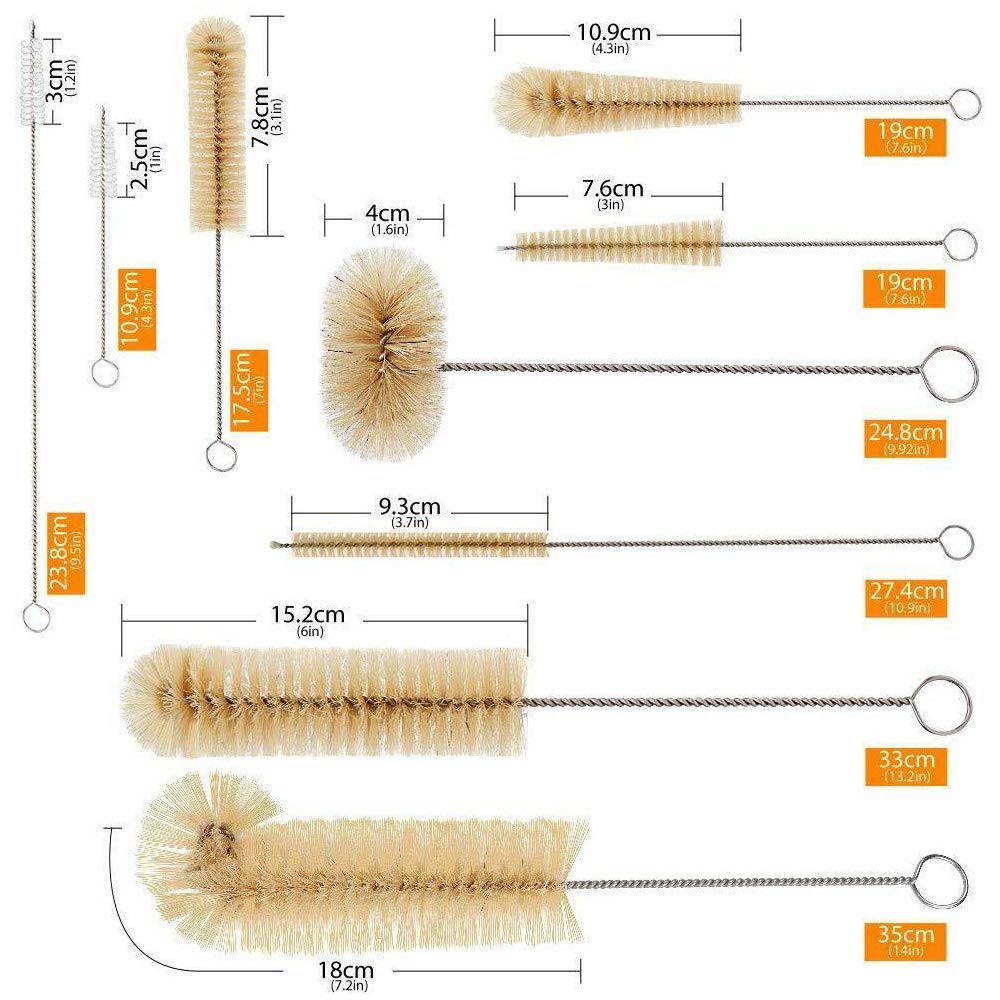 USA Lab 9 Piece Cleaning Brush Set Industrial & Scientific