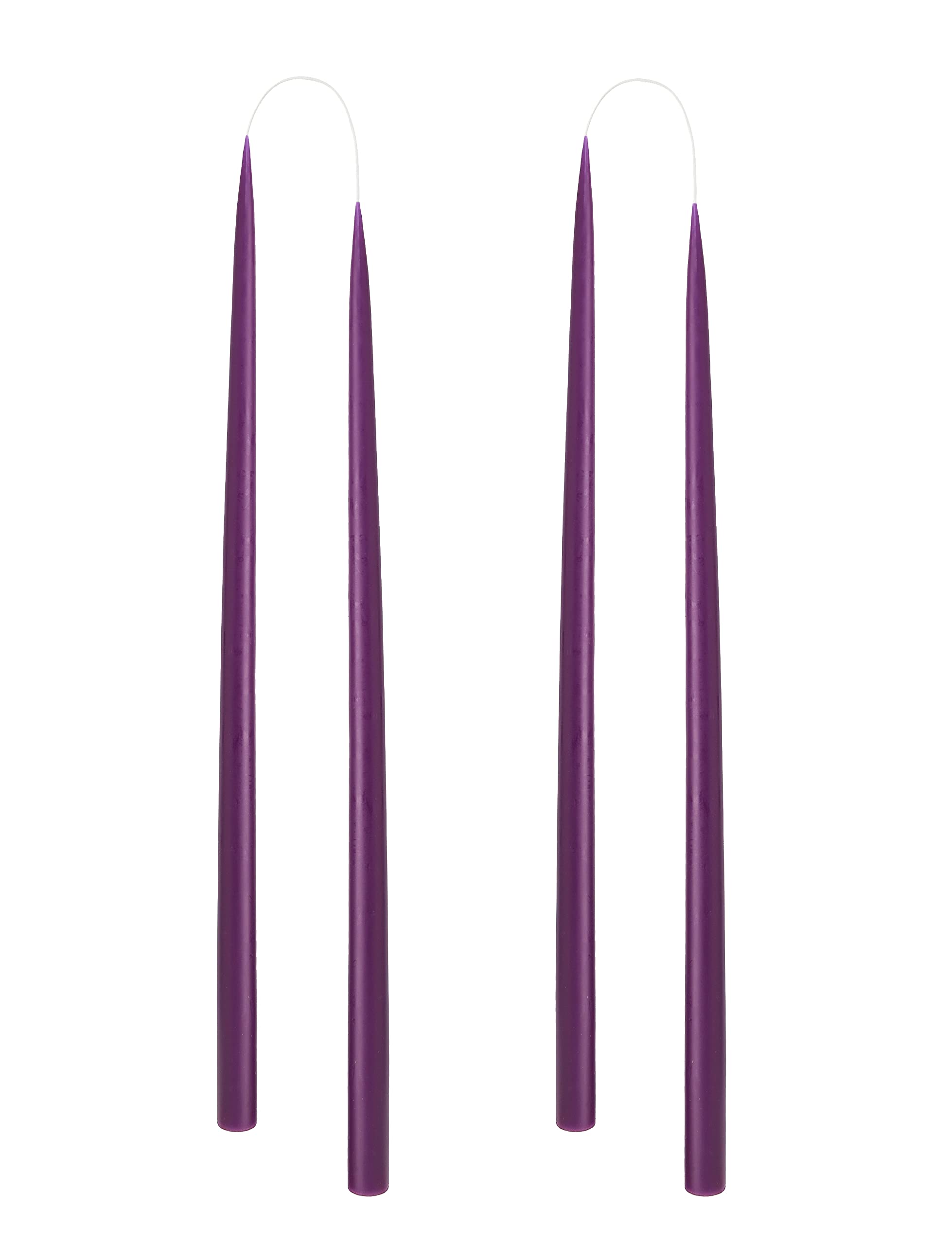 Kunstindustrien, Violet Coloured Candles, 100% Paraffin only Added Colour, 4pcs.