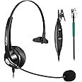 Callez Phone Headset for Polycom Office Phone with Noise Cancelling Mic, RJ9 Mono Telephone Headset for Plantronics Polycom VVX Shoretel Avaya Mitel Zultys Toshiba NEC Allworx Landline Deskphones