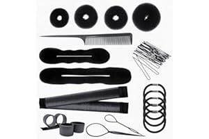 N+A PARFINER Hair Bun Maker Magic French Twist Hairstyle Clip Snap Bun Makers Hair Elastic Bands Pins With Comb Hair Styling Accessories