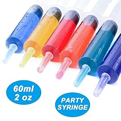 4 Pack 60mL Large Syringe for Liquid with Tip